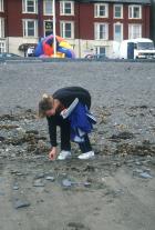 Lucka collects rocks. She got used to heavy luggage on the way to Wales...