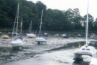 Ships get dry during the low tide.