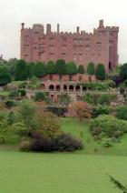 The Powis castle in all its beauty. With a great garden bellow.